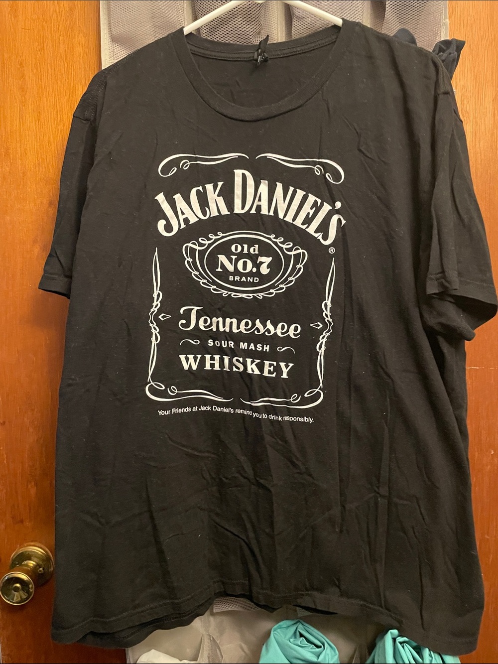 Jack Daniels Black Short-Sleeve Tee with White Logo